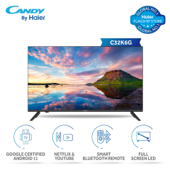 Candy by Haier 32 Android Smart LED TV, (C32K6G)-2 Years Brand Warranty HN